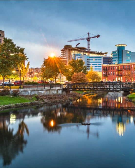 A small body of water in Milwaukee